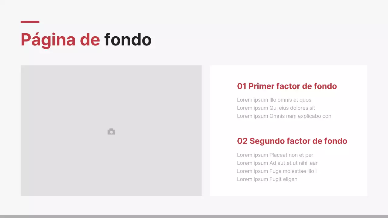 Informe de empresa minimalista en rojo y blanco