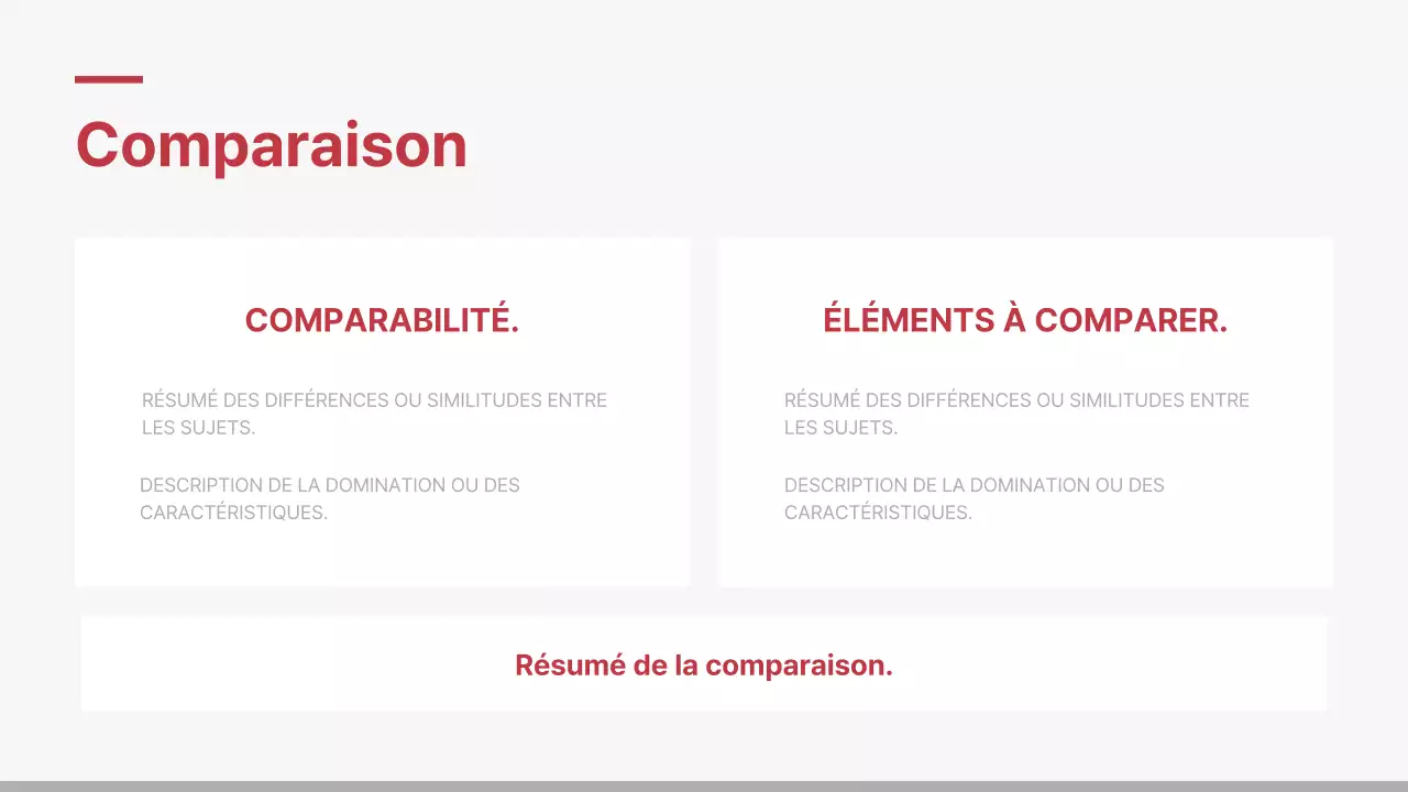 Rapport d'entreprise minimaliste en rouge et blanc