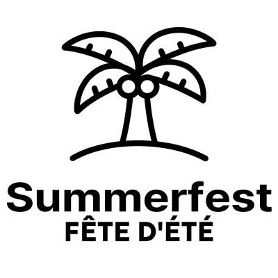 Festival d'été simple avec illustrations de palmiers