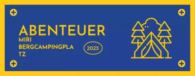 Design mit einem flaggenähnlichen Camping-Symbol