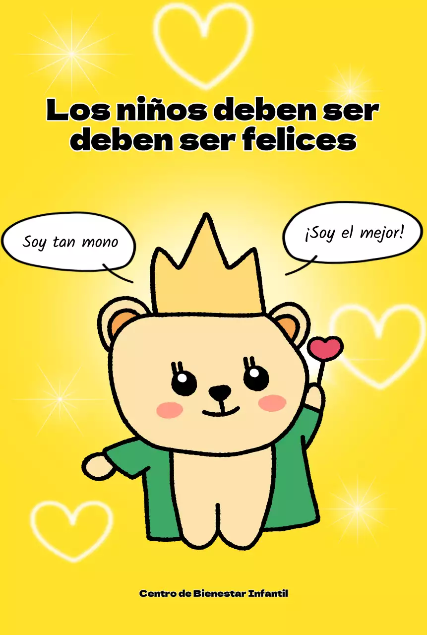 Centro de bienestar infantil luminoso y divertido con simpáticos personajes