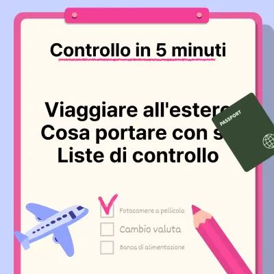 Guida alla preparazione delle valigie per un viaggio all'estero all'insegna del rosa e del malva