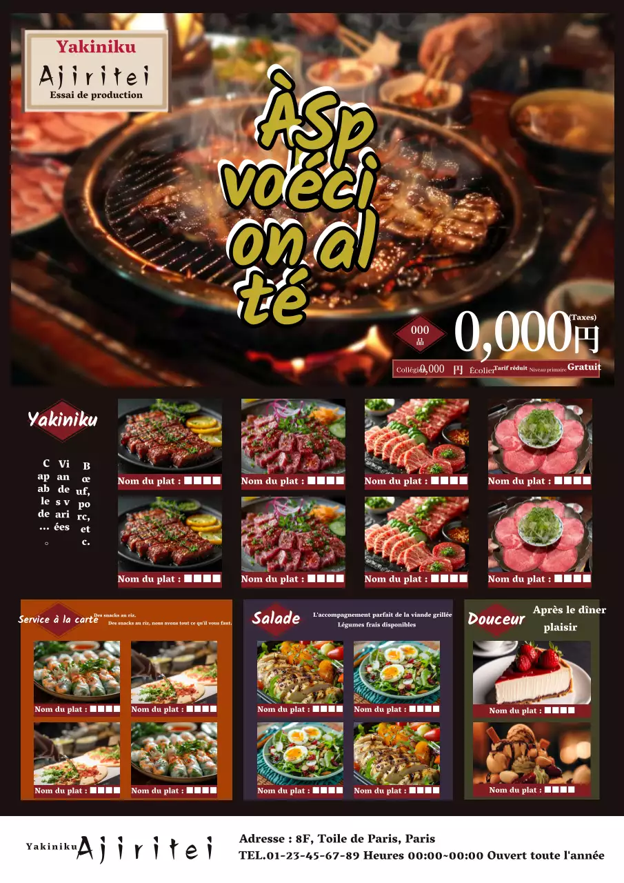 Un publireportage à volonté pour une boucherie noire traditionnelle et simple.