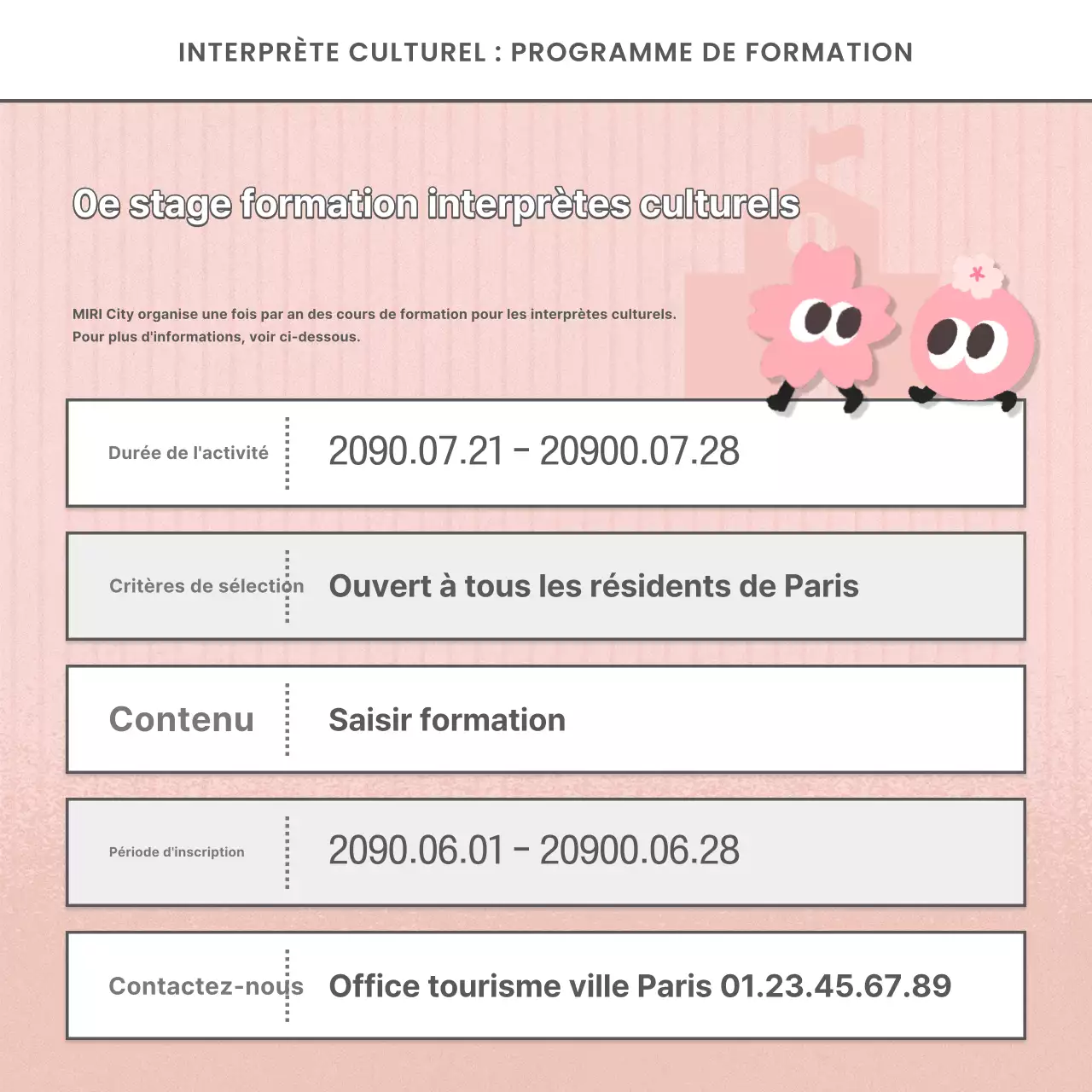 Des interprètes culturels bleu clair et rose sont recherchés pour un nouvel emploi