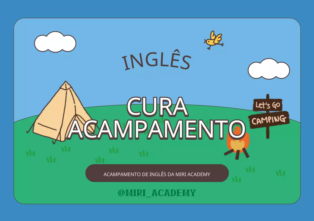 Conceito de acampamento da Academia de Inglês por Camping Illustrated