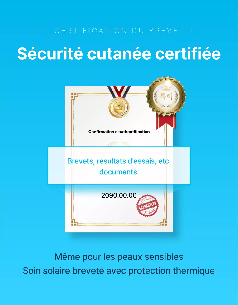 Promouvoir les crèmes solaires saisonnières d'été dans des tons menthe et bleu clair très tendance