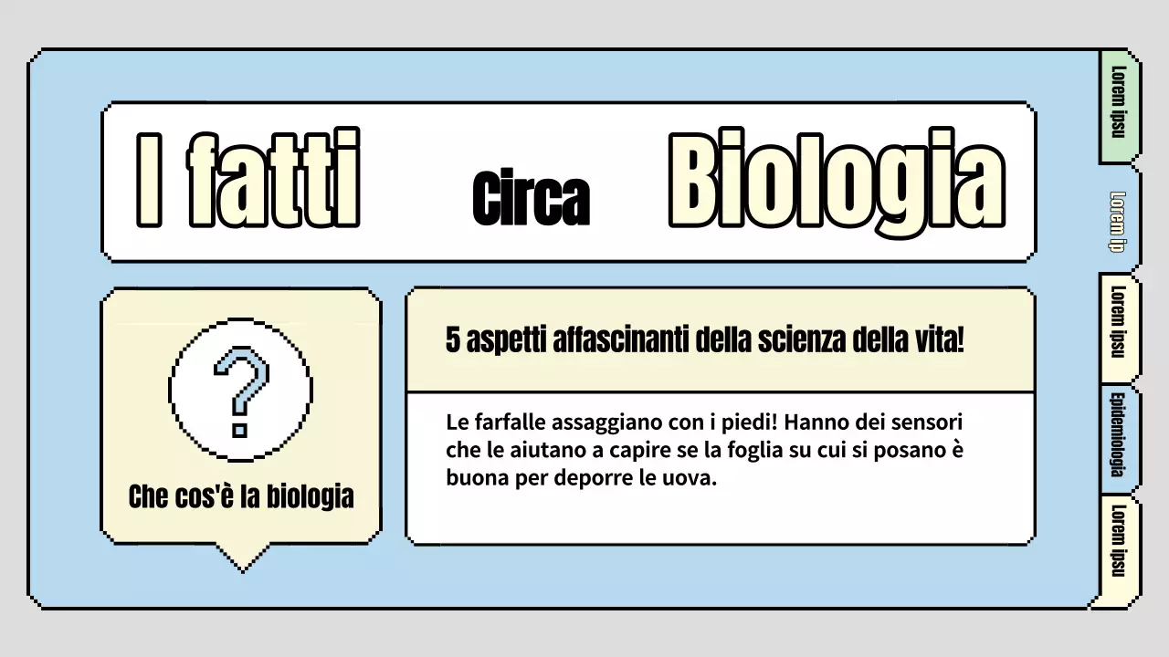 Un simpatico programma di lezioni di scienze primarie in azzurro e verde chiaro