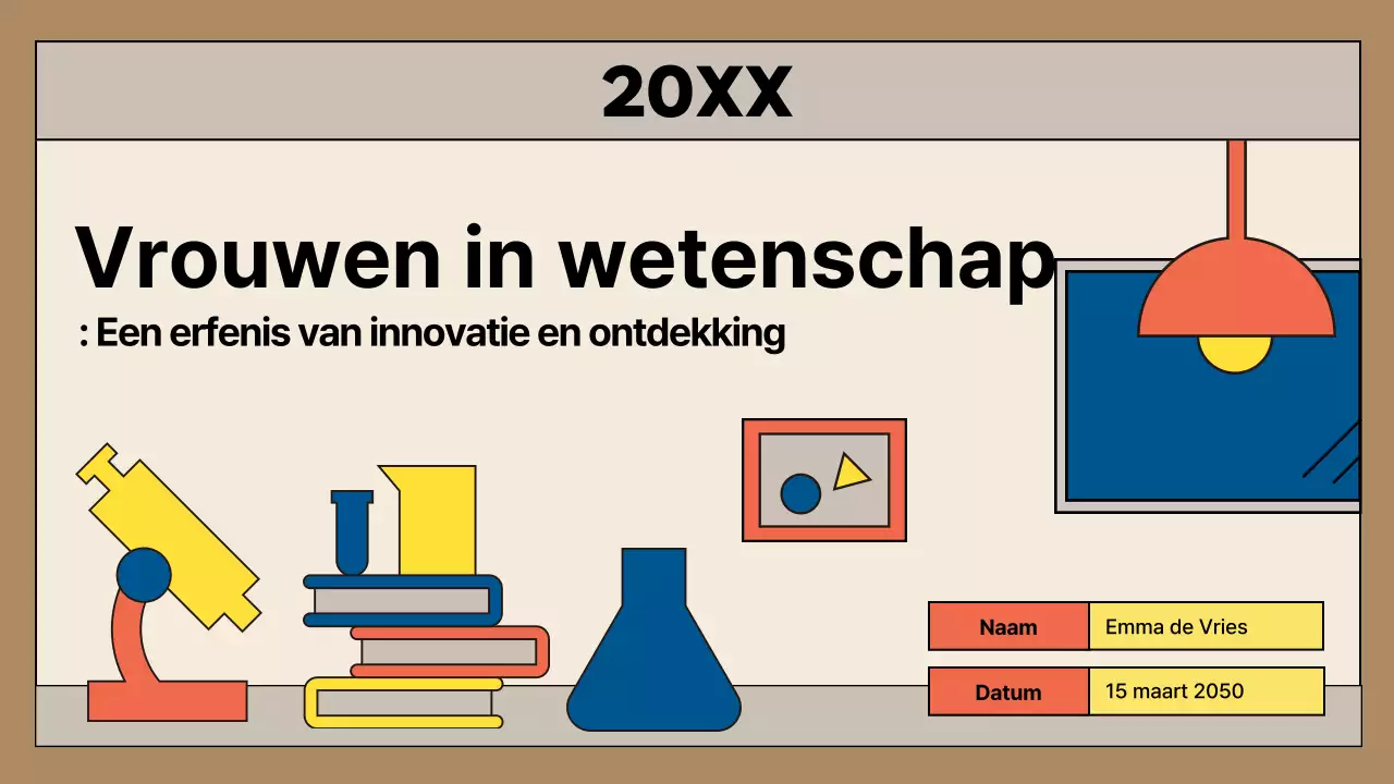 Moderne vrouwelijke wetenschappers promoten in beige en blauw