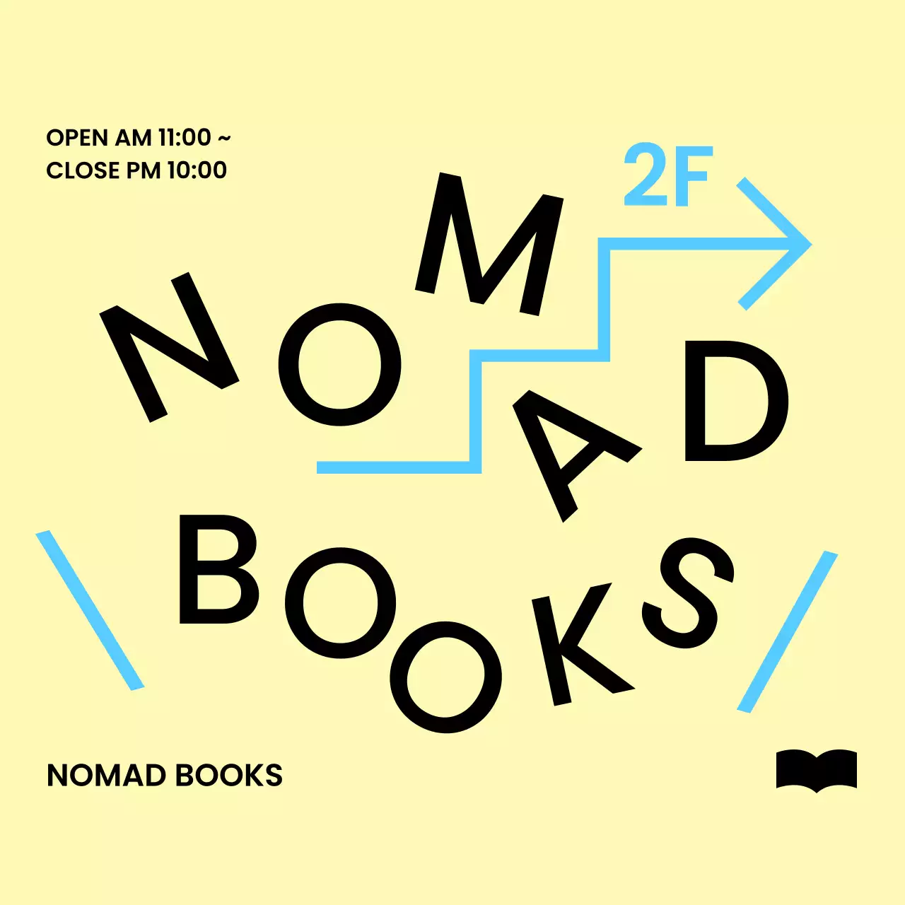 Simple bookstore floor level signage