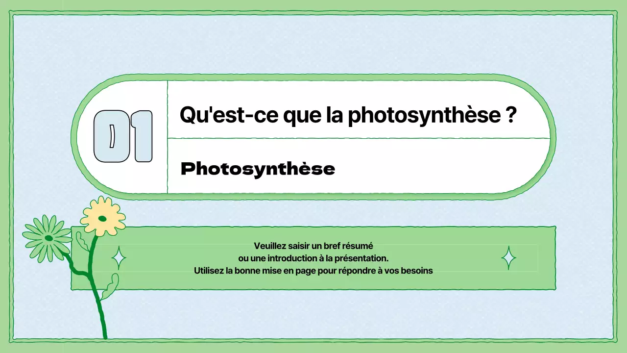 Ressources pédagogiques sur la photosynthèse en chartreuse et bleu clair