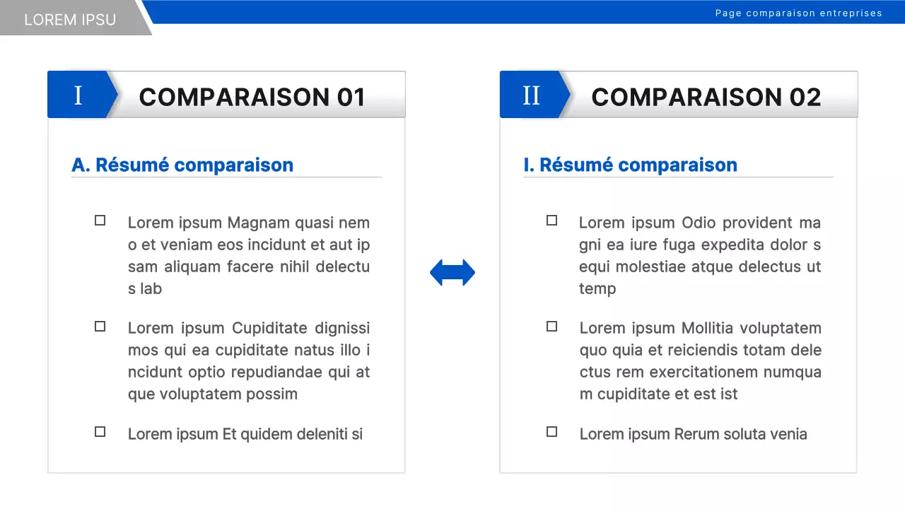 Un rapport simple sur la stratégie d'entreprise en bleu et noir