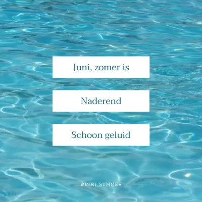 Moderne zomerse zee zwemgeluiden in lichtblauw en witte post