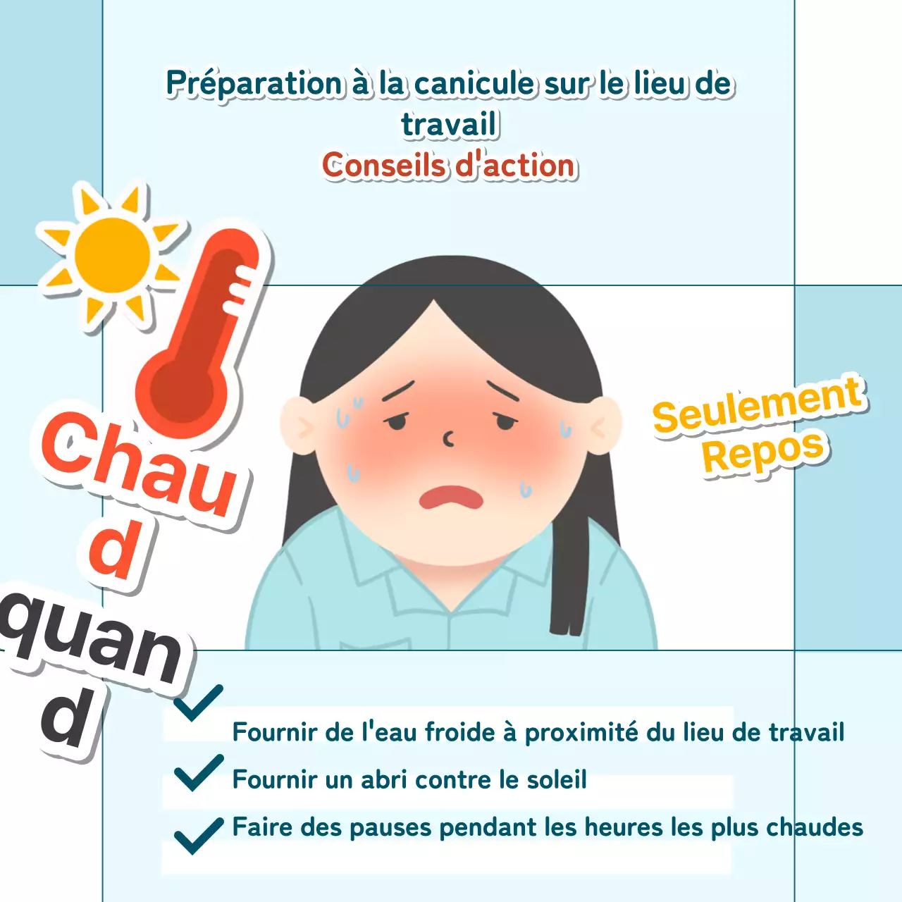 Promouvoir la vague de chaleur bleu clair