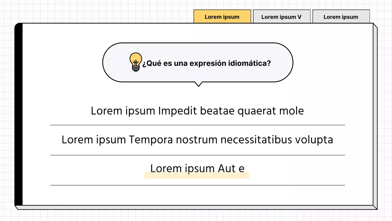 Material didáctico sencillo en blanco y amarillo
