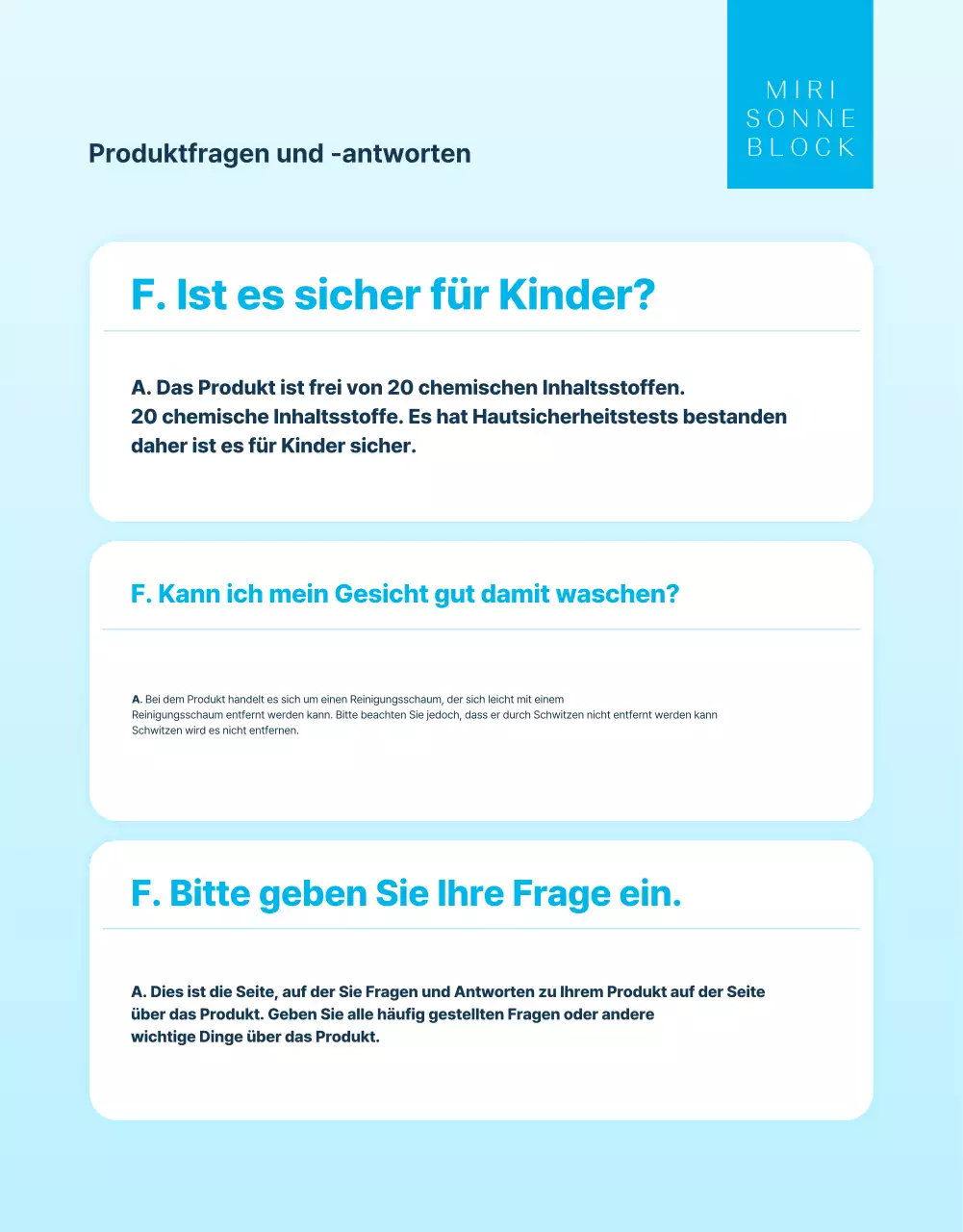 Förderung sommerlicher, saisonaler Sonnenschutzmittel in trendigen Minz- und Hellblautönen