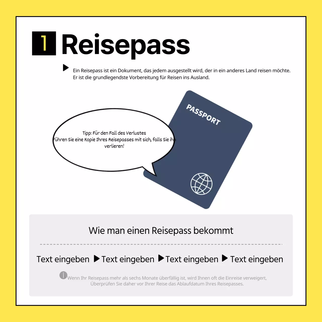 Über die einfache gelb-schwarze Checkliste für internationales Packen