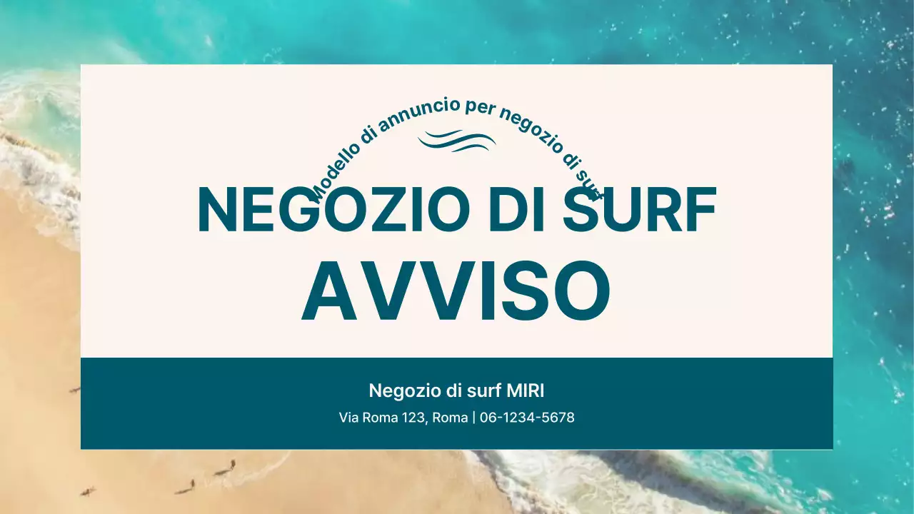 Il layout del negozio di surf alla moda in blu