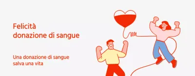 Concetto di illustrazione della donazione di sangue in rosso e grigio