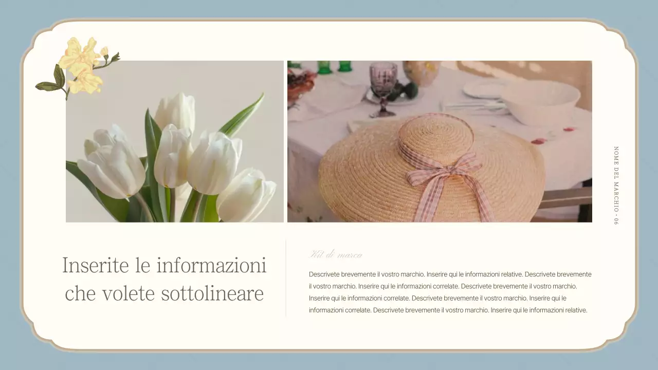 Una lussuosa dichiarazione di marca in azzurro