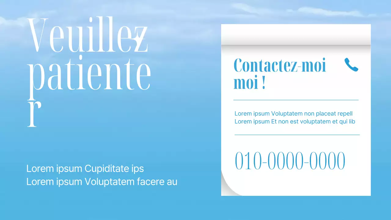 Annonce pour un magasin de surf branché en bleu clair