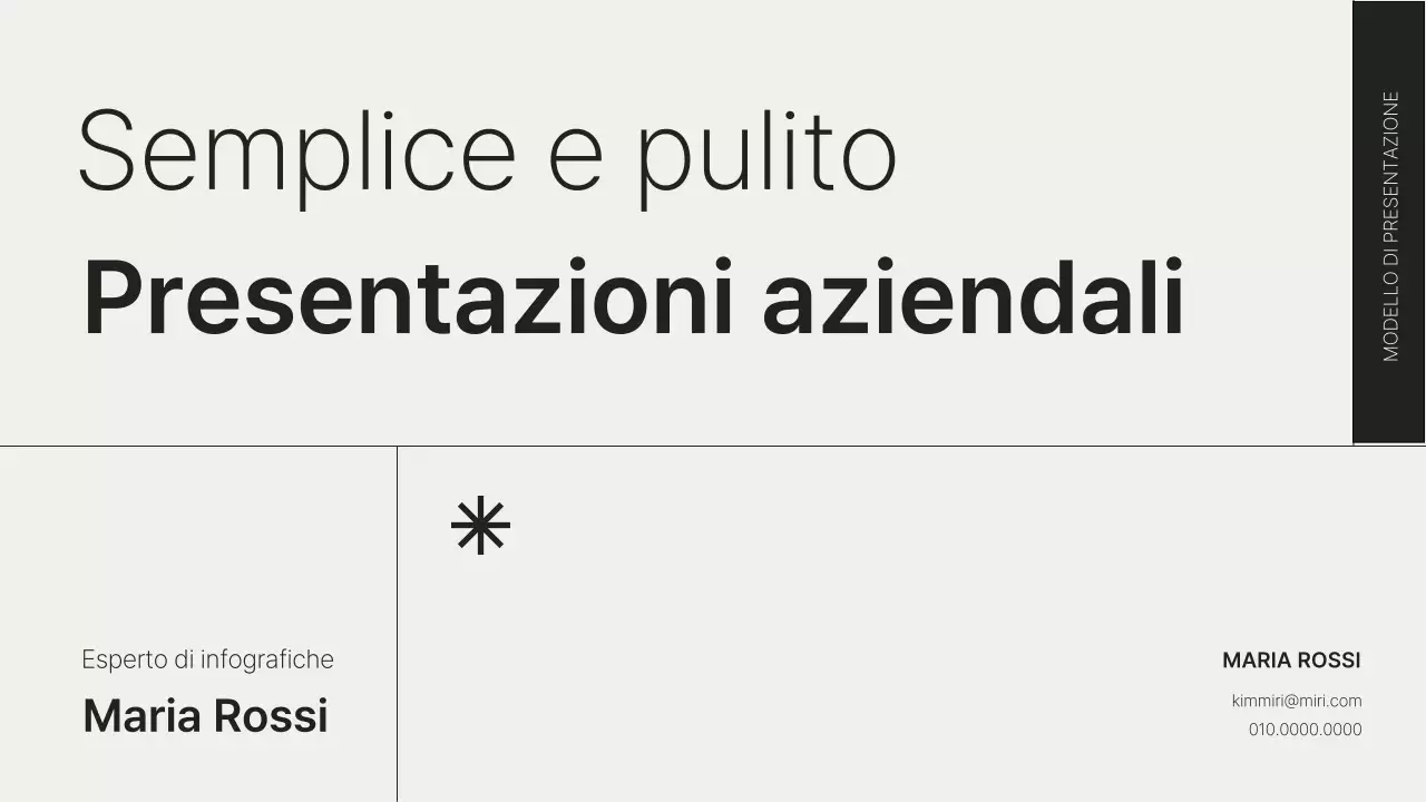 Una semplice presentazione di visualizzazione dei dati in bianco e nero