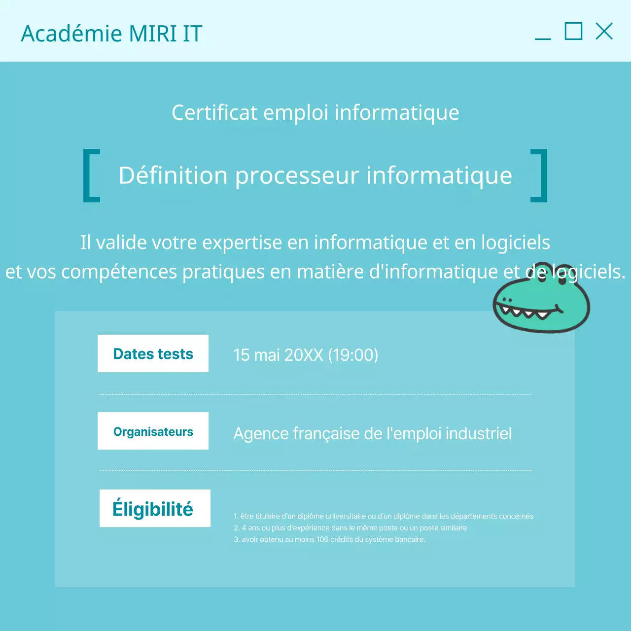 Promouvoir les cours de certification à la mode sur un fond bleu clair