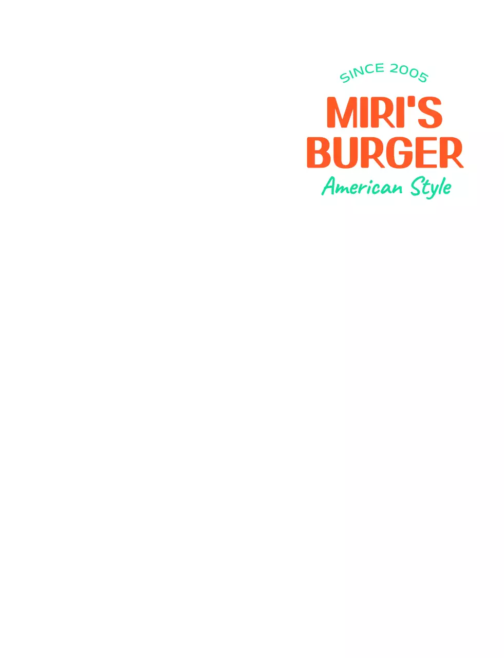 Logo karakter hamburger gaya Amerika