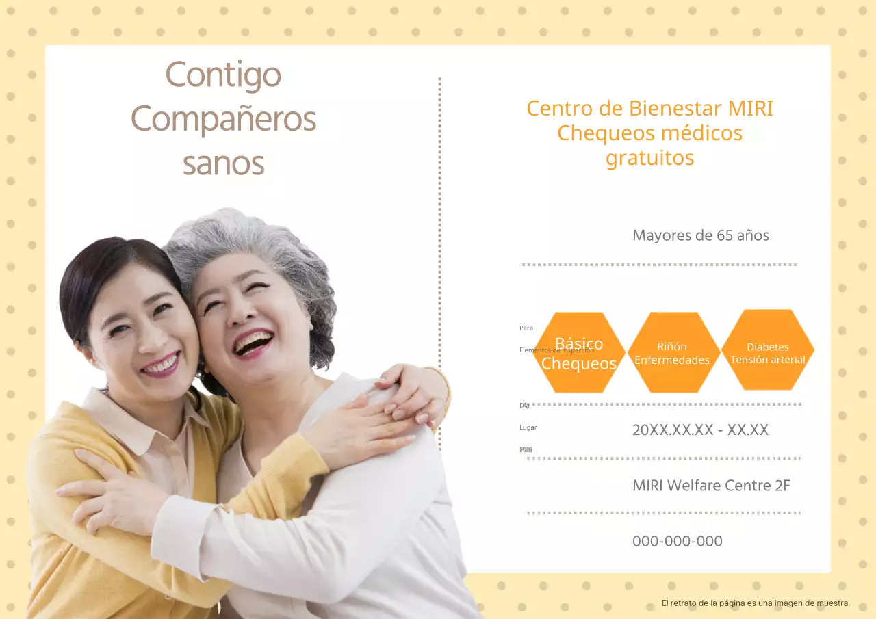 Una sencilla guía amarilla y naranja para los controles de salud de las personas mayores