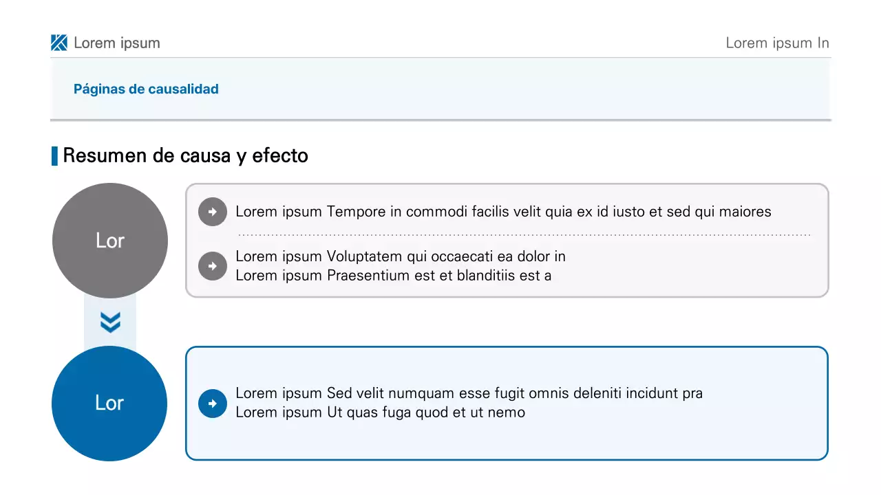 Una sencilla presentación de informe imprimible en azul y blanco