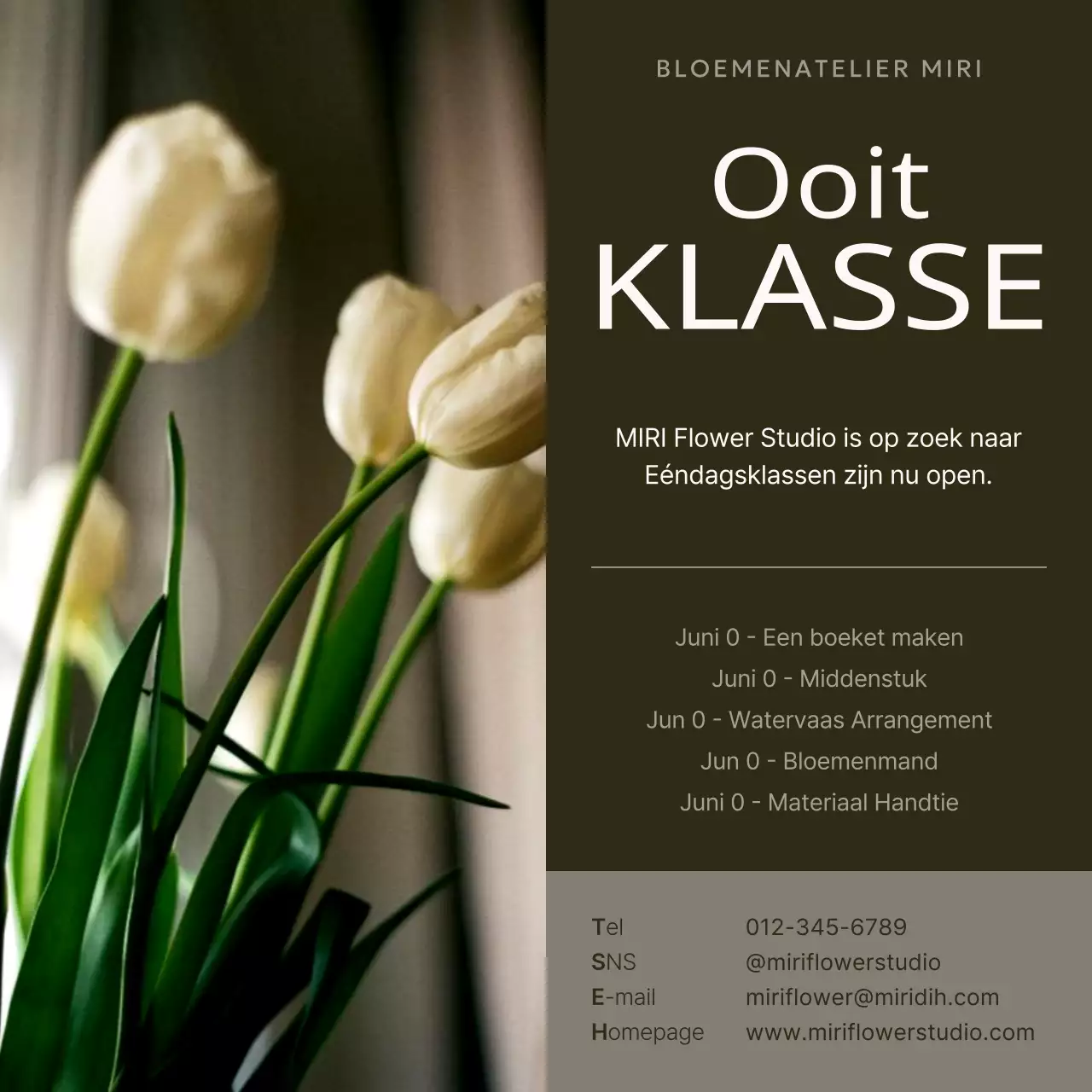 Promoot een klassevolle eendaagse les in bruin