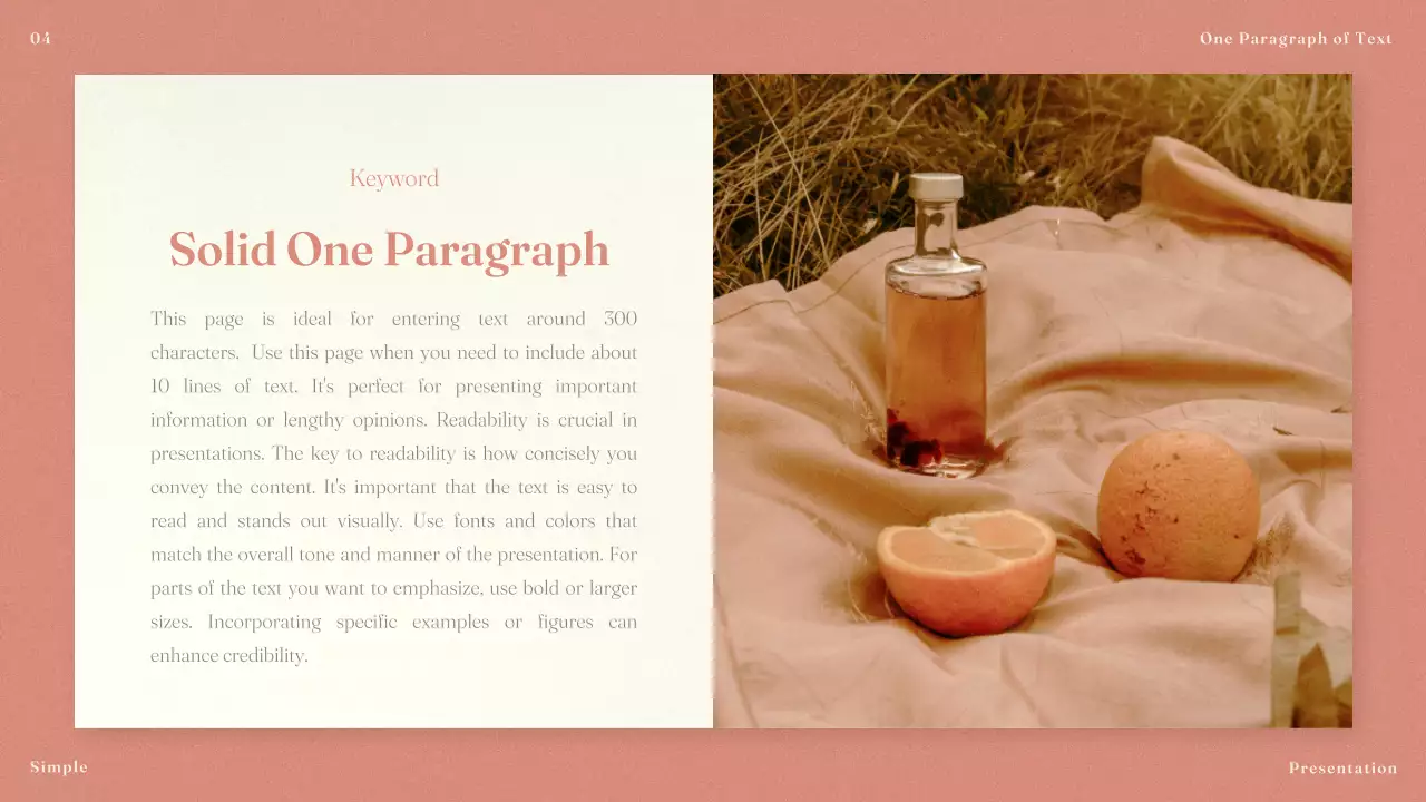 Coral Simple Template Presentation