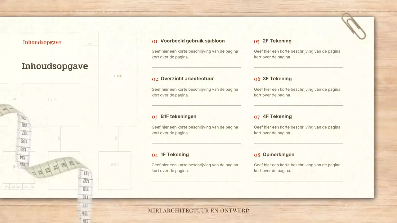 Eenvoudige architectuur en ontwerp in rood en beige