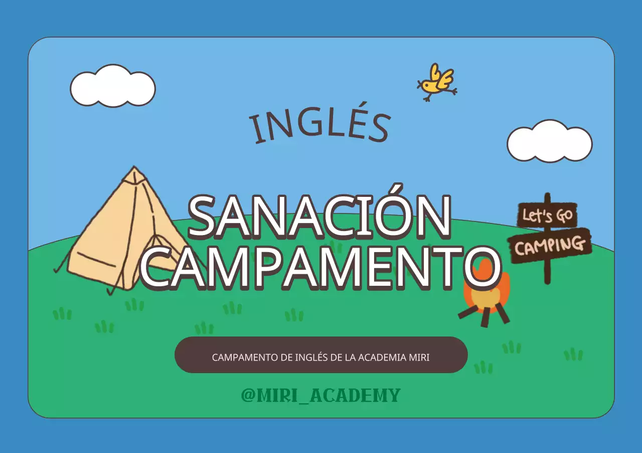 Concepto de campamento inglés Academy de Camping Illustrated