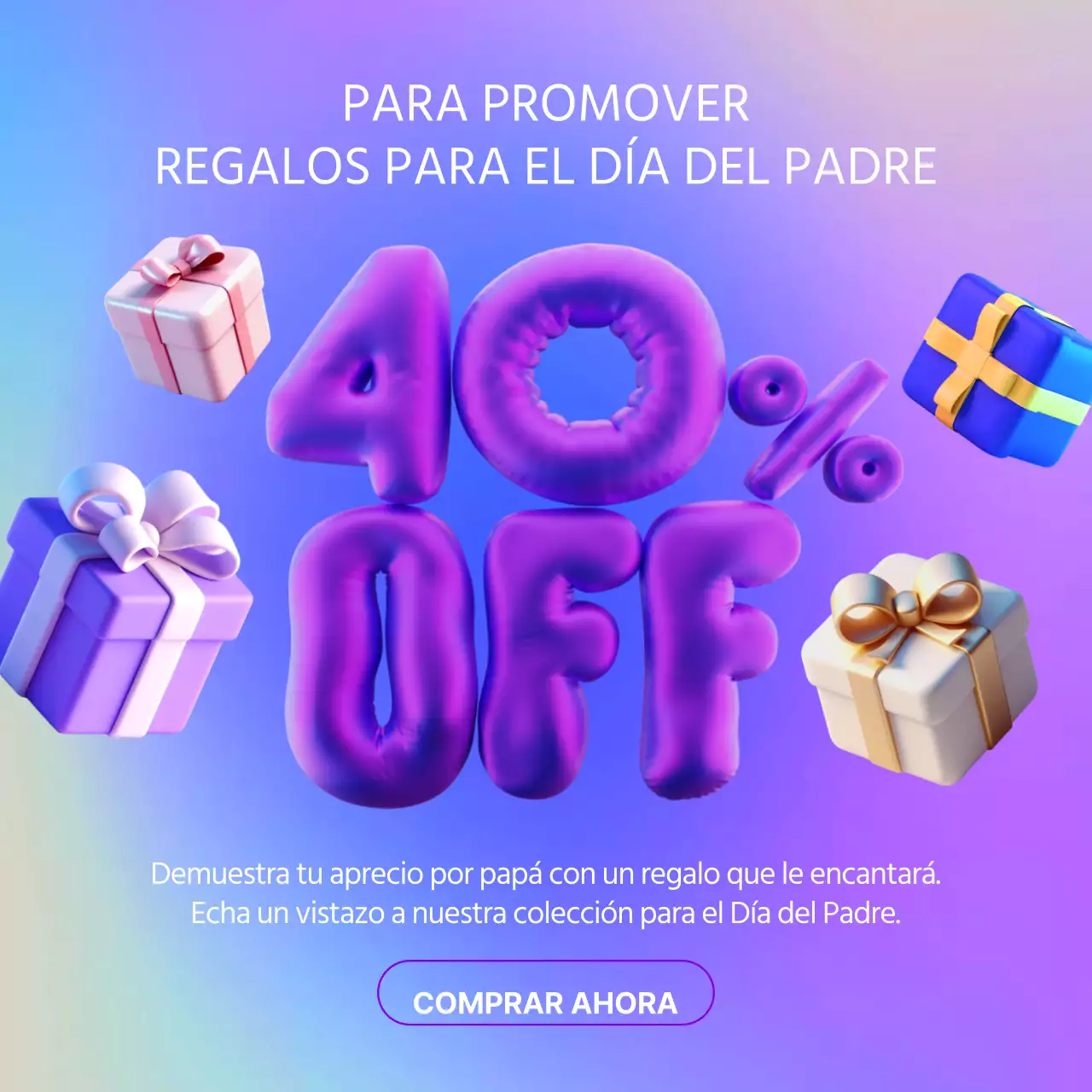 Anuncios de venta de moda en púrpura