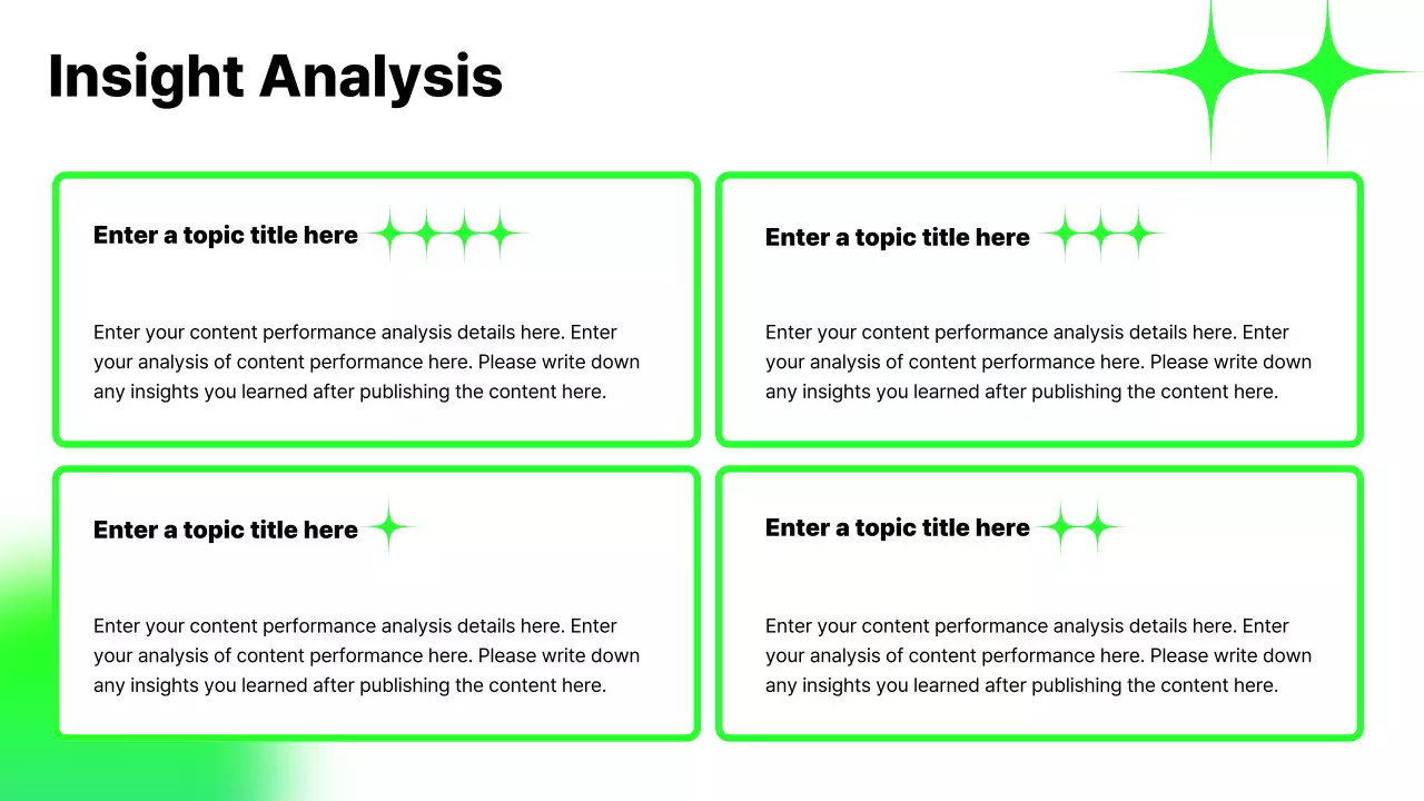 Green Modern Content Analysis Report Presentation