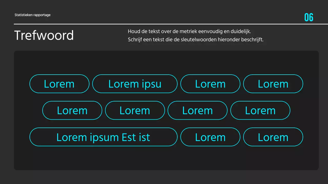 Zwart, minimalistisch gegevensvisualisatierapport