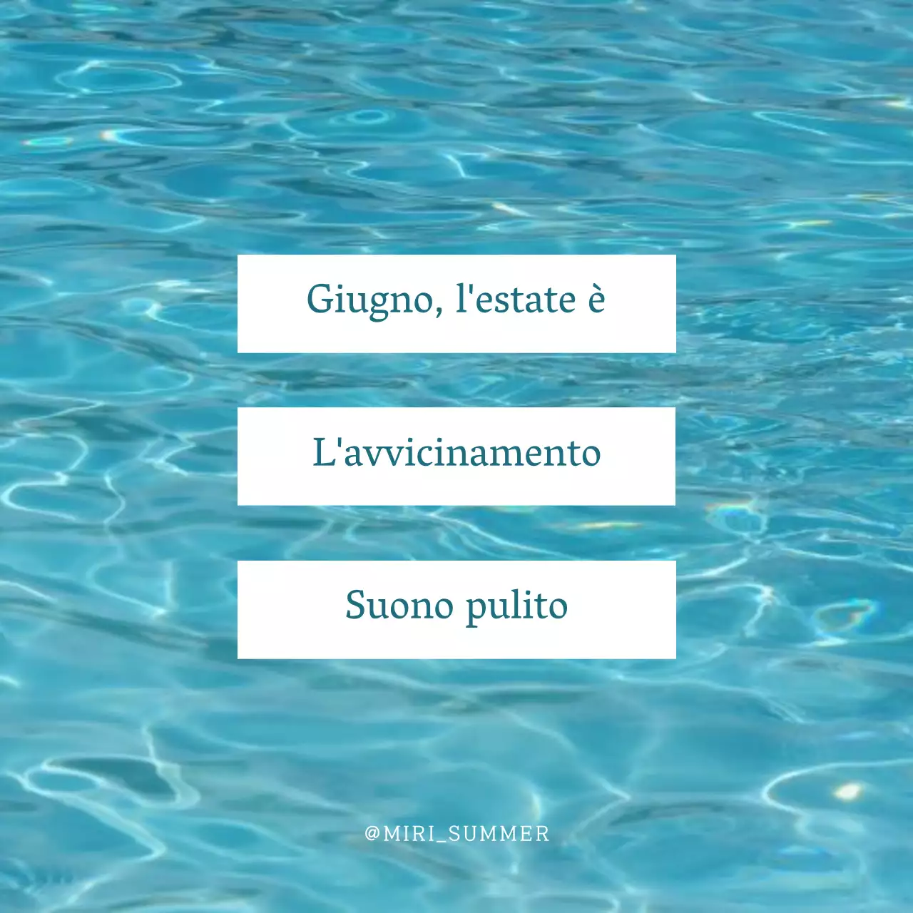 Moderna estate mare nuoto suoni in azzurro e bianco post