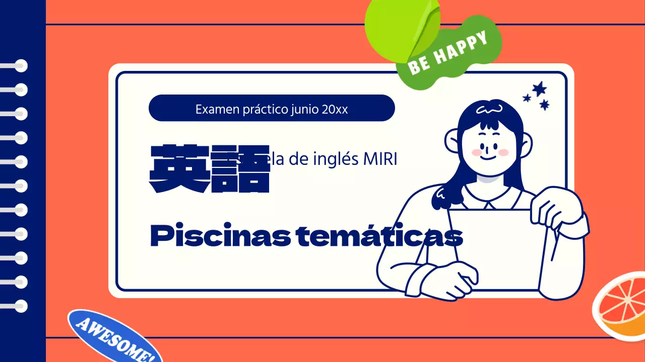 Explicaciones temáticas sencillas en rojo y chartreuse