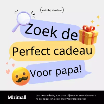 Een eenvoudige vaderdagverkoop in mauve en geel