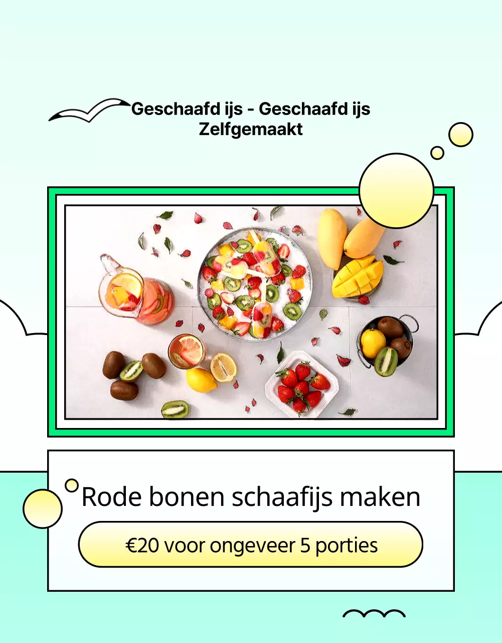 Promoot een tropische zomer in lichtblauw en roze