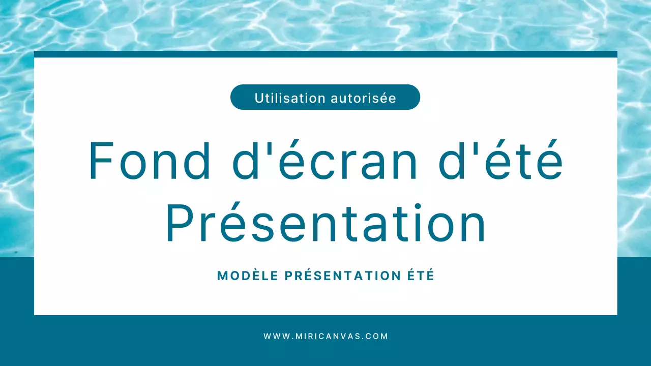 Présentation simple d'un arrière-plan d'été en menthe et blanc