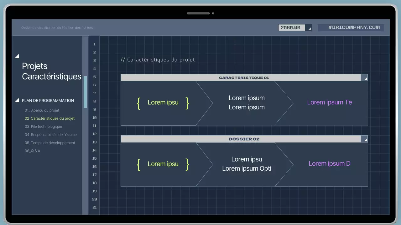 Prospectus du programme de codage des développeurs de style cybernétique en bleu marine et jaune