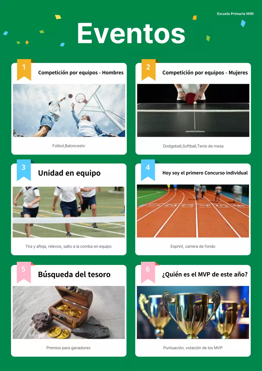 Promover una jornada deportiva celeste y verde en la escuela primaria