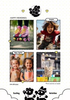 Yellow Playful Memories Diary Poster