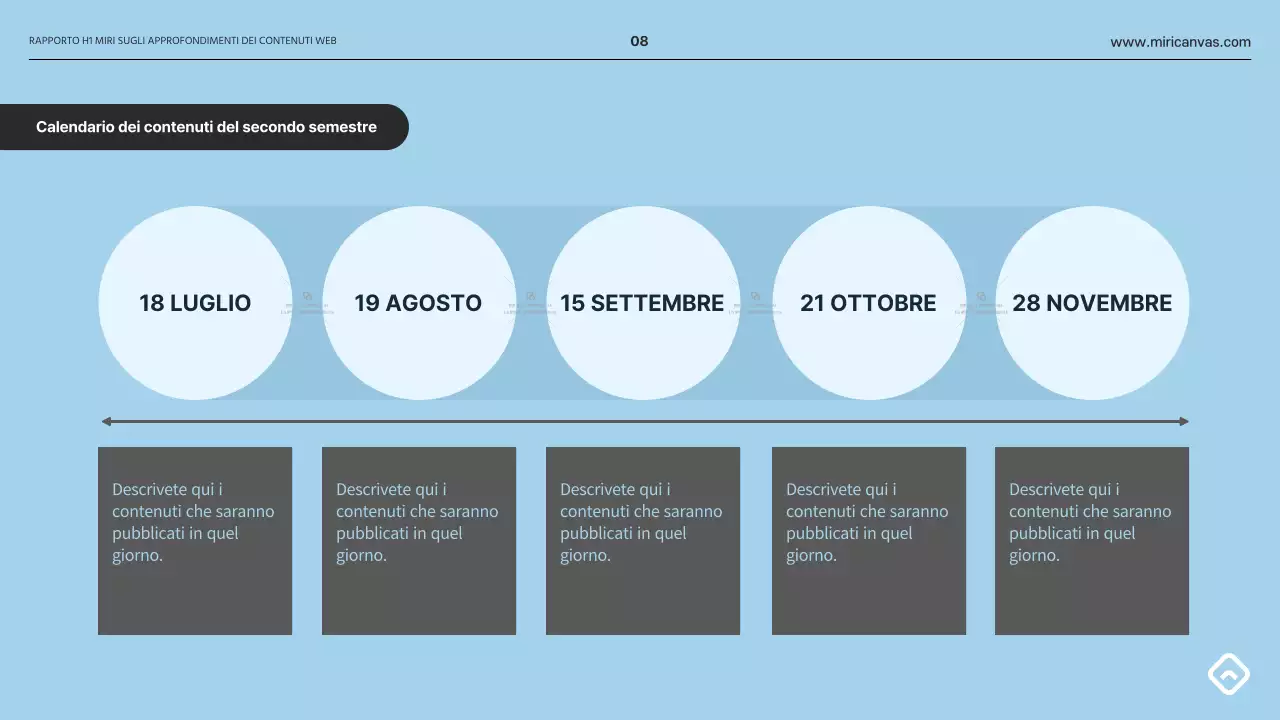 Un semplice rapporto di approfondimento in grigio e azzurro
