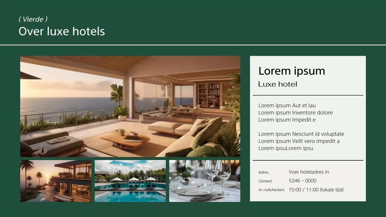 Een moderne golfreisgids in kaki en ivoor