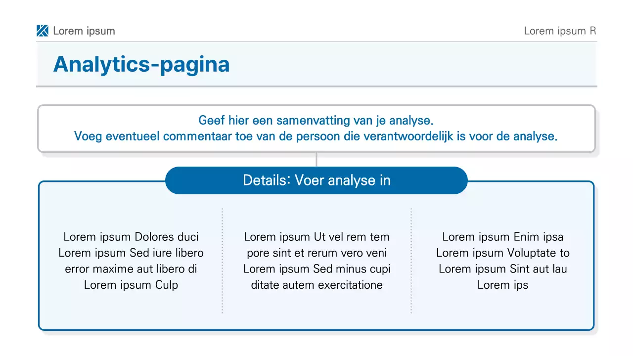 Een eenvoudige blauw-wit afdrukbare rapportpresentatie
