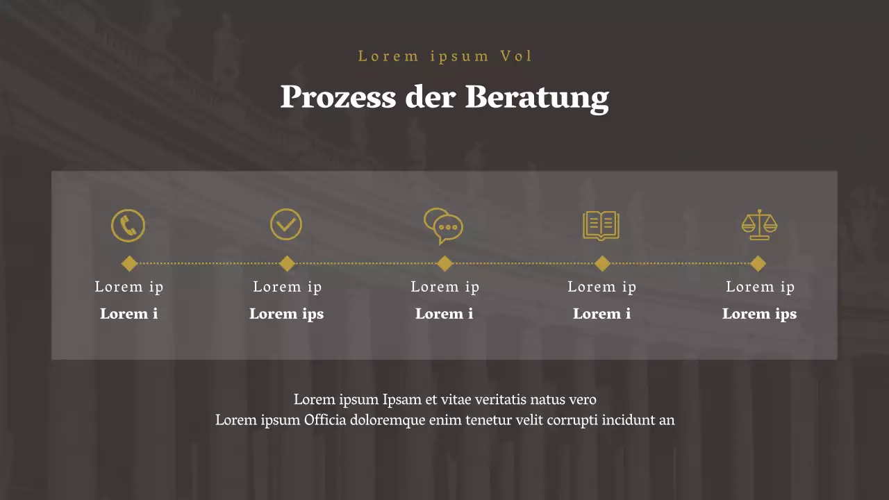 Einfaches braunes und weißes Firmenprofil einer Anwaltskanzlei