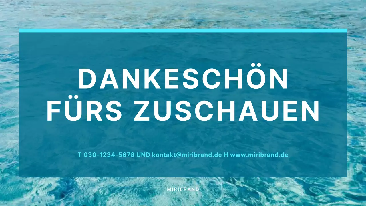 Einfache Sommer-Hintergrund-Präsentation in Mint und Weiß