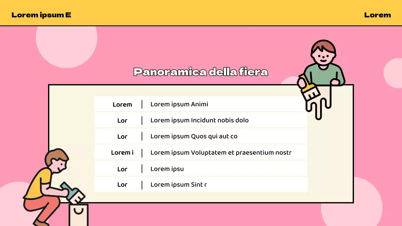 Promuovere la Fiera dei bambini gialli e blu